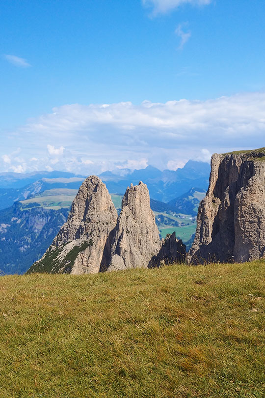 Der Santner und Euringer vom Schlern aus