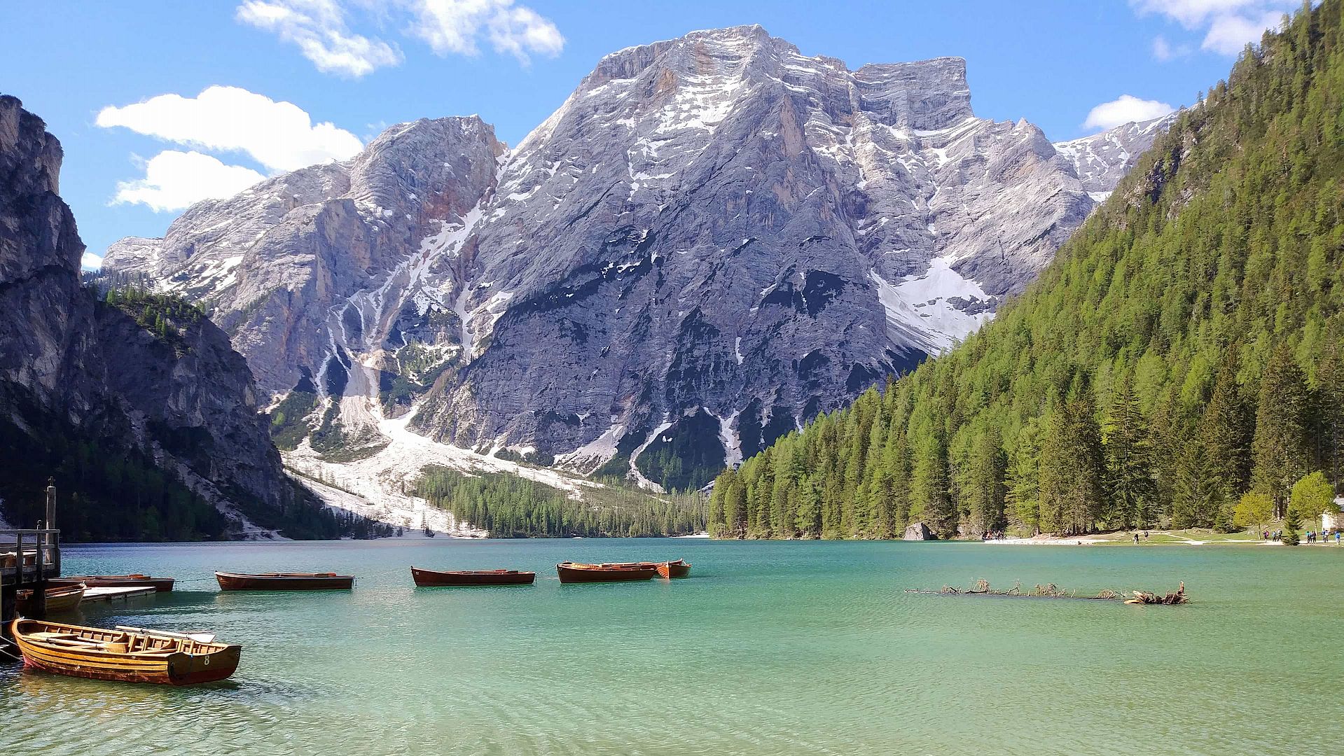 The Braies Lake in South Tyrol