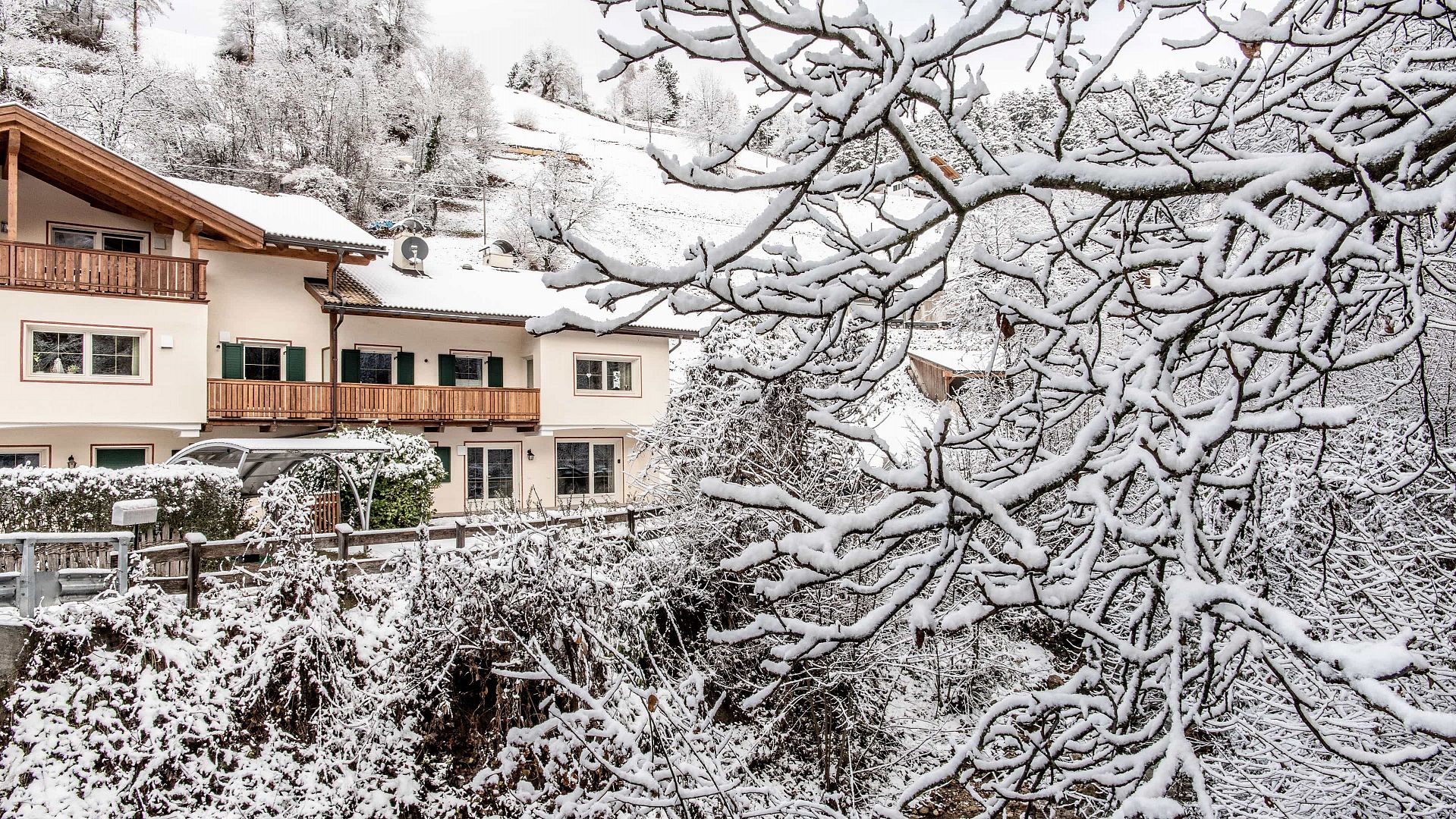 Moar Mühle in winter, holiday flat in South Tyrol