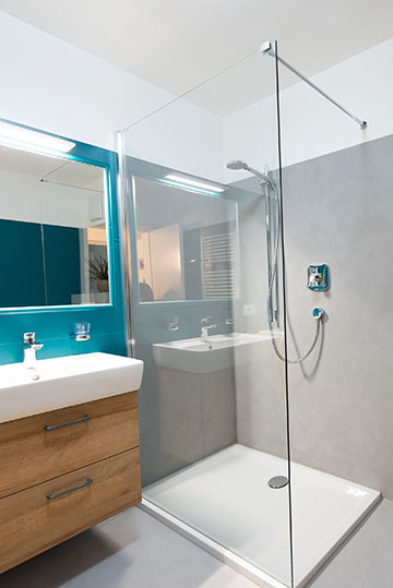 Badezimmer im Apartment Moar Mühle in Völs